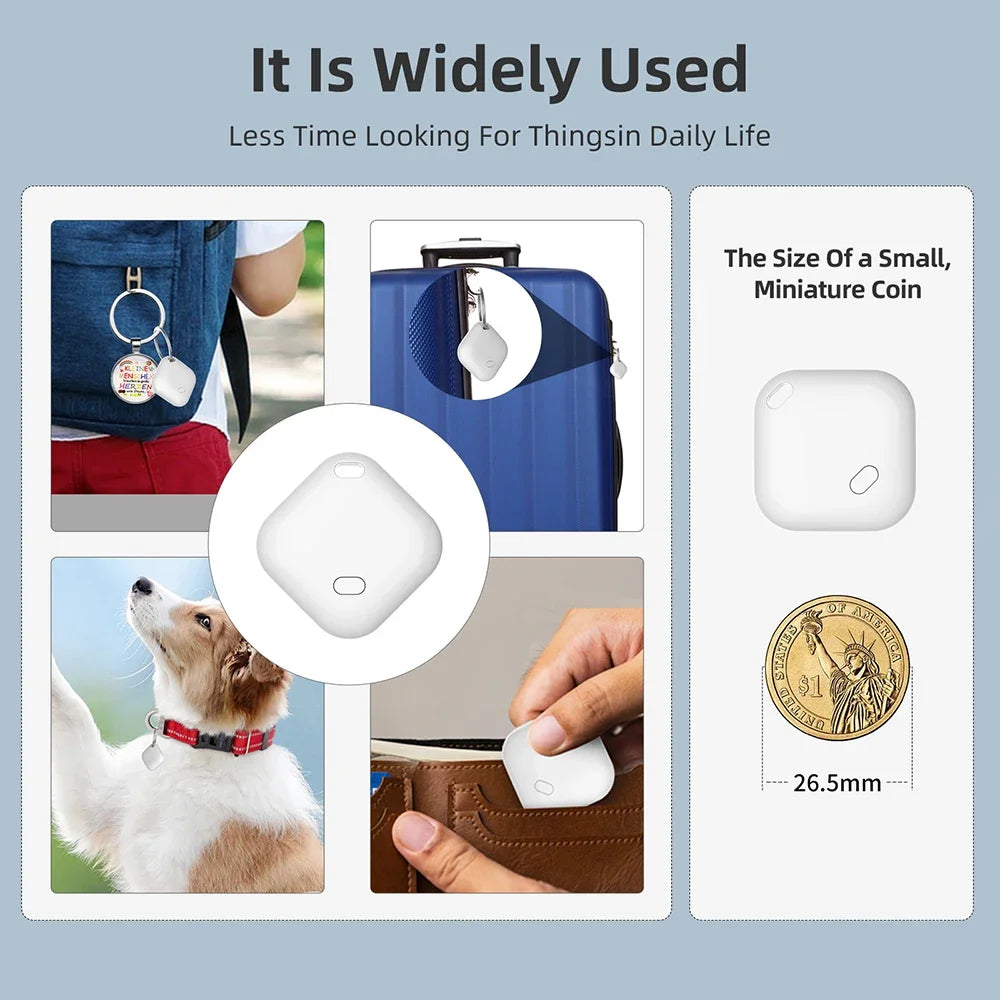 Mini Bluetooth Tracker – Smart GPS iTag for Apple Find My, Key Finder, Pet & Car Locator