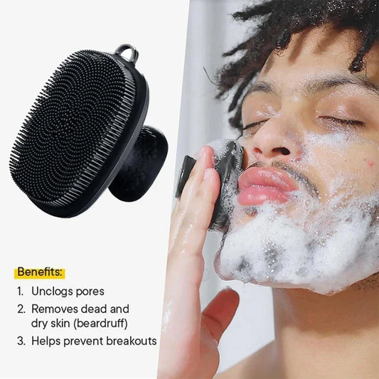 Silicone Face Scrubber – Manual Facial Cleansing Brush for Deep Pore Cleaning & Exfoliation