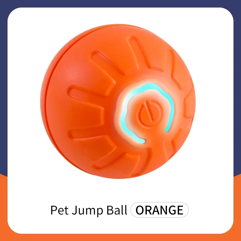 Smart Interactive Dog Toy Ball – USB Rechargeable, Automatic Moving & Bouncing Pet Toy for Dogs & Cats, LED Light, Durable Rubber Design