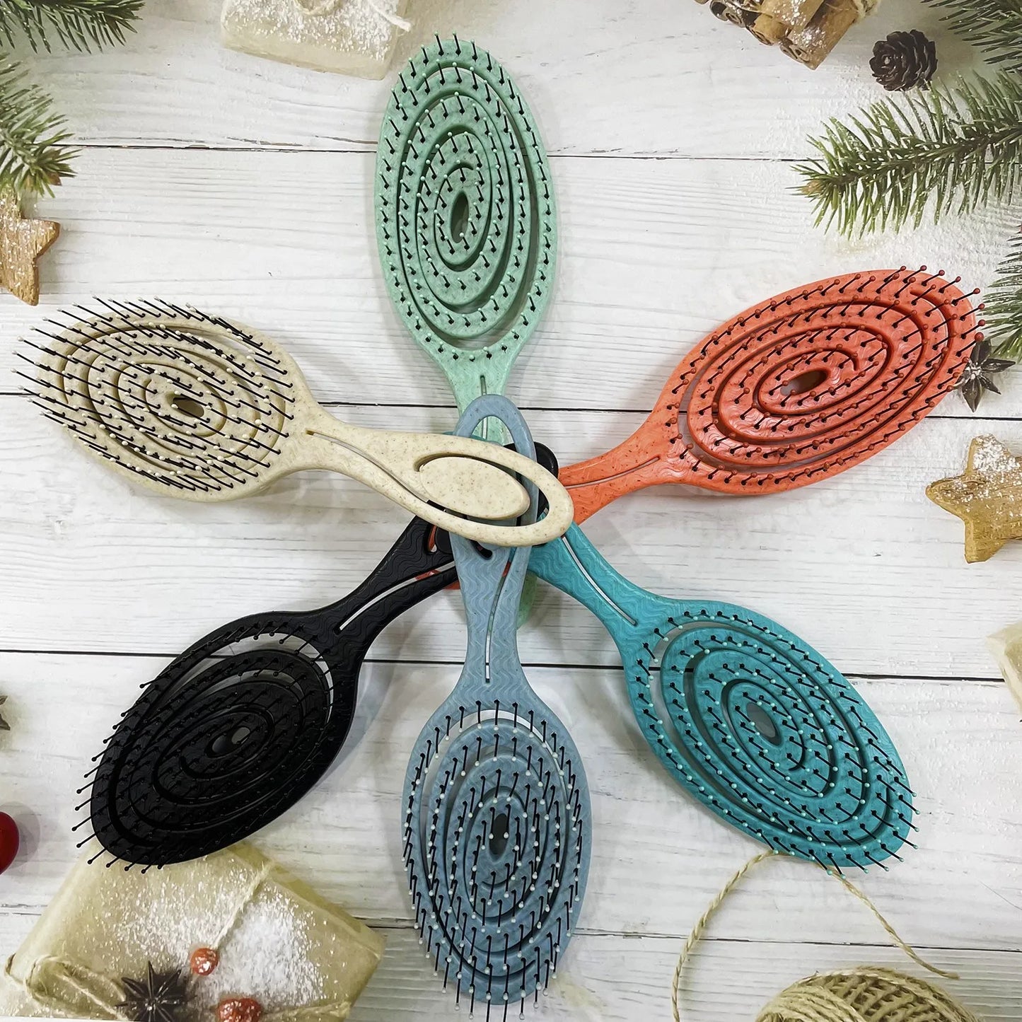 Biodegradable Detangling Hairbrush –Soft Vent, Eco-Friendly, Wet & Dry Use, Anti-Static, Gentle on Hair for Women, Men & Kids