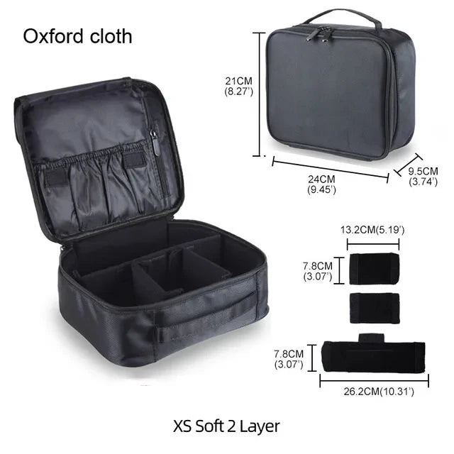 Professional Makeup Case – Large Capacity Travel Cosmetic Organizer for Beauty & Nail Tools | Portable Makeup Storage Box