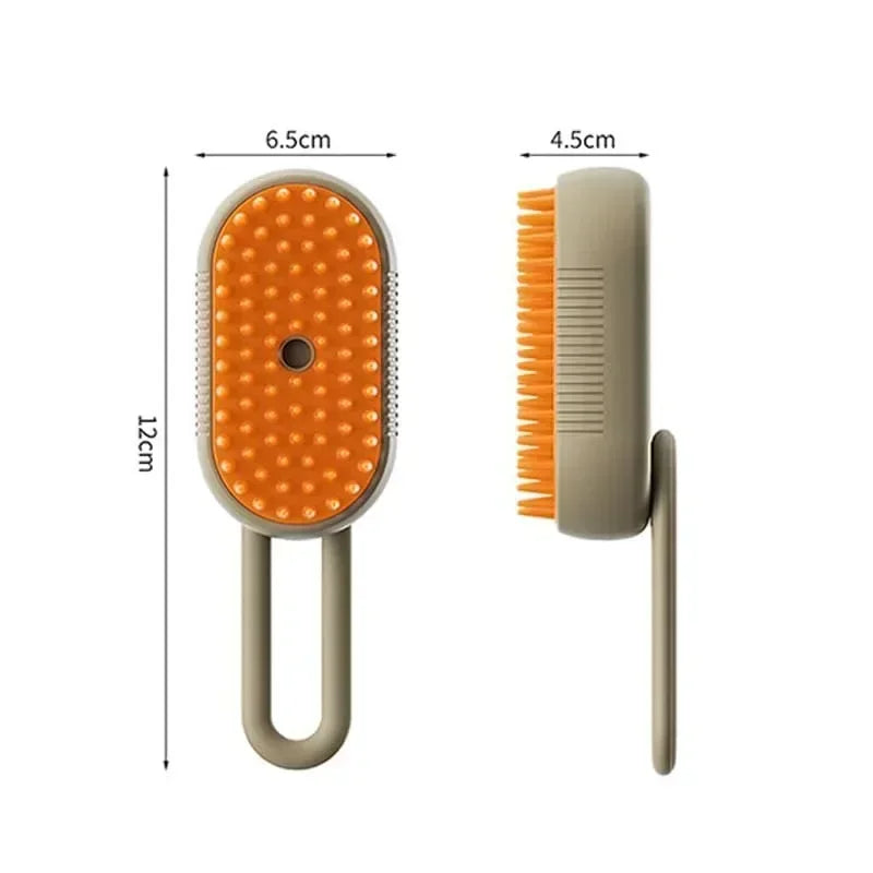 3-in-1 Steamy Dog Brush – Electric Pet Grooming Brush with Spray, Massage & Hair Removal for Dogs & Cats