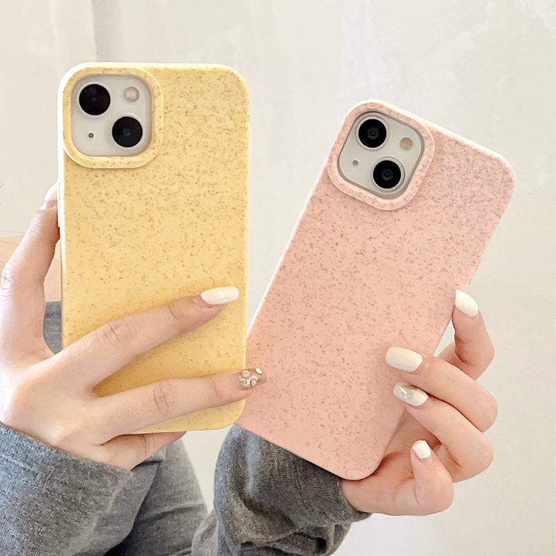 Eco-Friendly iPhone Case – Soft Silicone, Biodegradable Wheat Straw Cover, Anti-Scratch, Lightweight & Shockproof for iPhone 15, 14, 13, 12, 11, X, XR, 8, 7 & Plus Models