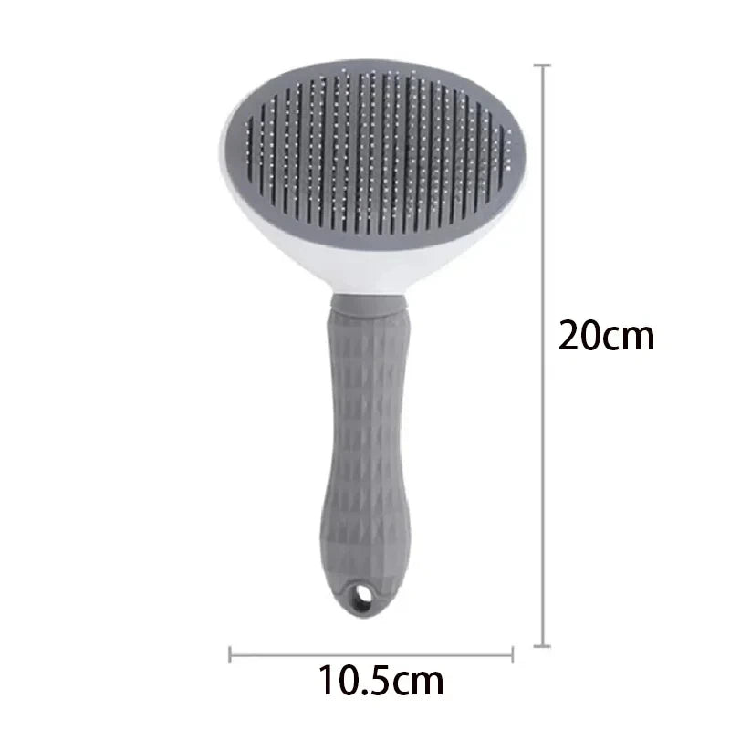 Pet Grooming Brush – Stainless Steel Comb for Dogs & Cats, Removes Loose Fur, Mats & Tangles