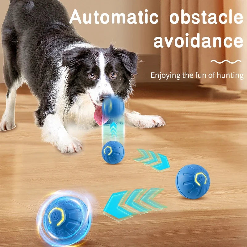 Smart Interactive Dog Toy Ball – USB Rechargeable, Automatic Moving & Bouncing Pet Toy for Dogs & Cats, LED Light, Durable Rubber Design