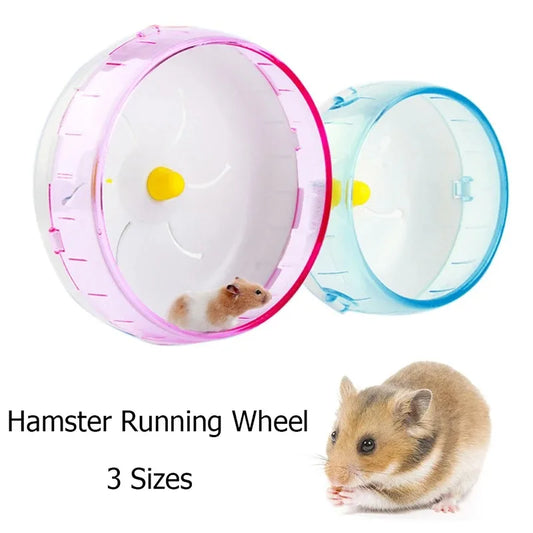 Silent Hamster Running Wheel – Transparent Jogging Disc for Small Pets, Hamster Cage Exercise Toy