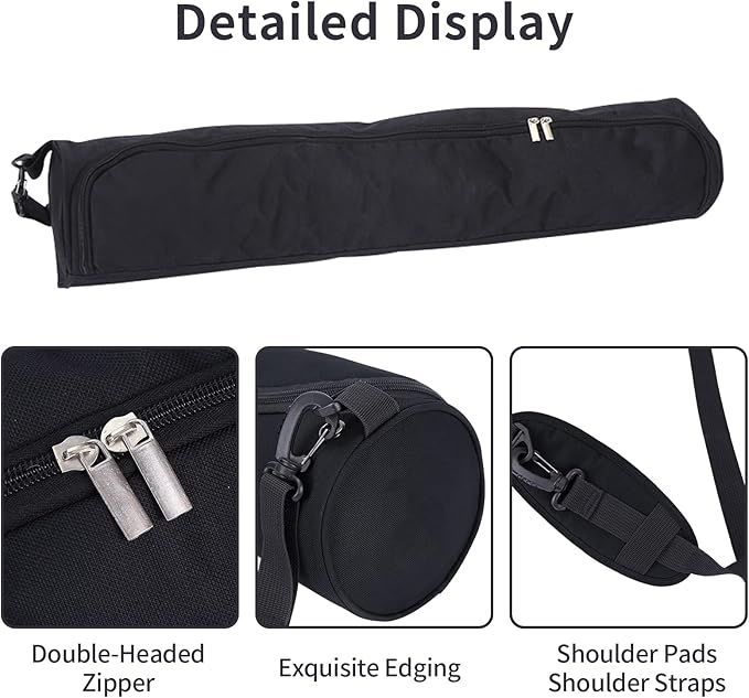 Large-Capacity Yoga Mat Storage Bag – Multifunctional Sports & Fitness Backpack, 70x20cm Canvas Carry Bag for Yoga & Pilates Accessories