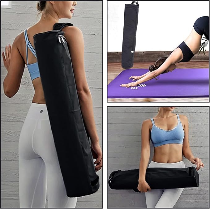 Large-Capacity Yoga Mat Storage Bag – Multifunctional Sports & Fitness Backpack, 70x20cm Canvas Carry Bag for Yoga & Pilates Accessories